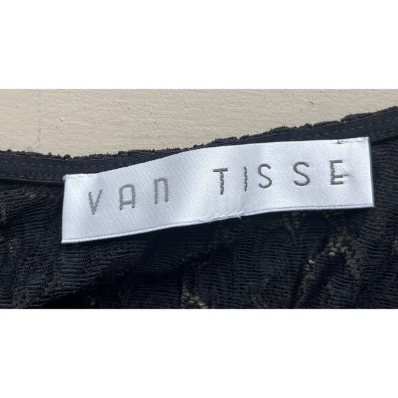 Van Tisse Vintage Black Lace Cardigan Size M - Picture 4 of 5